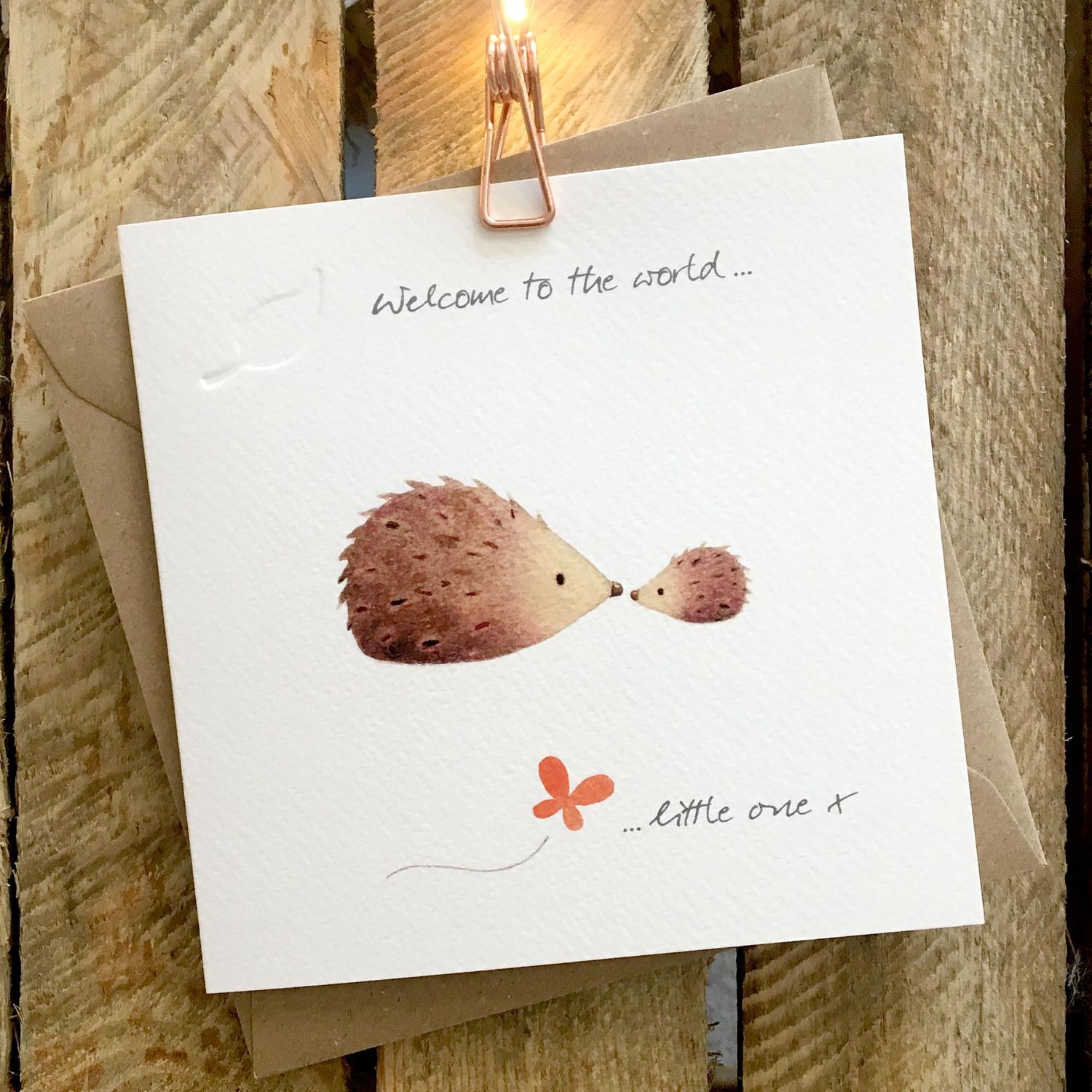 GINGER BETTY LIMITED Welcome to the World Hedgehog New Baby Card