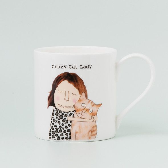 ROSIE MADE A THING Crazy Cat Lady Bone China Mug – 350ml