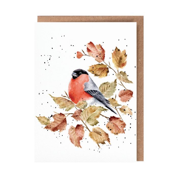 WRENDALE DESIGNS Bold and Beautiful Bullfinch Greeting Card