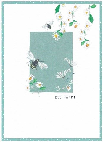 CINNAMON AITCH Bee Happy Daisies Greeting Card