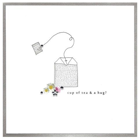 CINNAMON AITCH Cup of Tea &amp; a Hug? Friendship Card