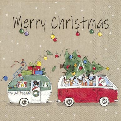 IDEAL HOME RANGE Christmas Camping Lunch Napkins – Pack of 20