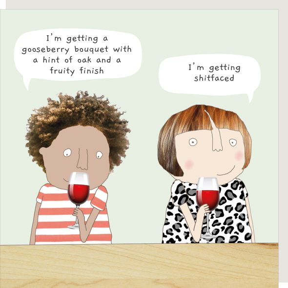 ROSIE MADE A THING Wine Tasting Humorous Greeting Card