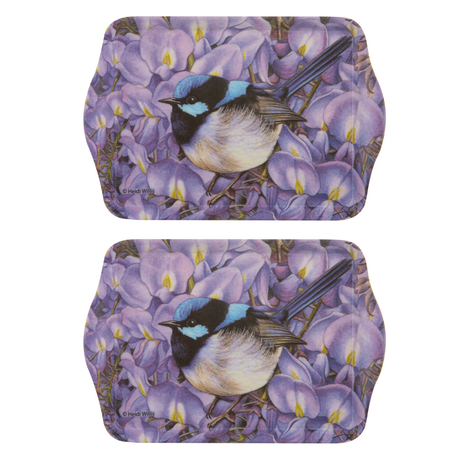 ASHDENE Pretty Little Wren Wisteria 2pk Scatter Tray