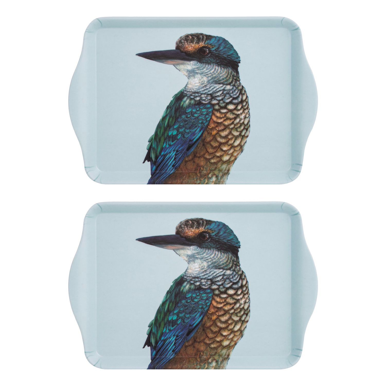 ASHDENE Modern Birds 2pk Scatter Tray - Kingfisher