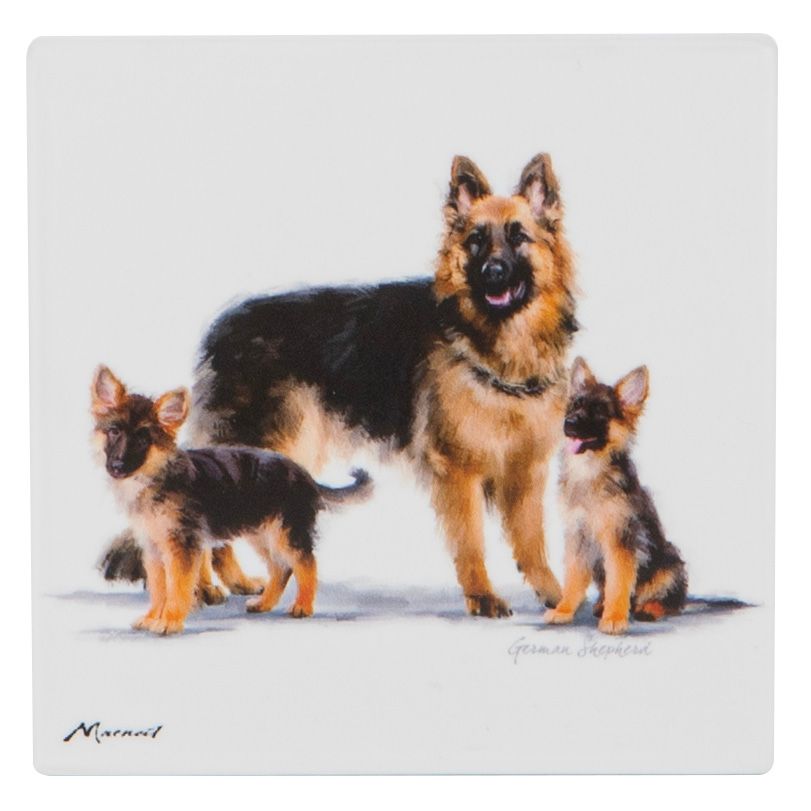ASHDENE Puppy Love Ceramic Coaster - German Shepherd