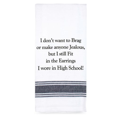 TAMBORIL Funny Sentiments Tea Towel - I Don't Want to Brag