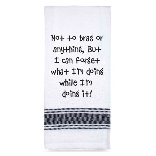 TAMBORIL Funny Sentiments Tea Towel - Forget What I'm Doing