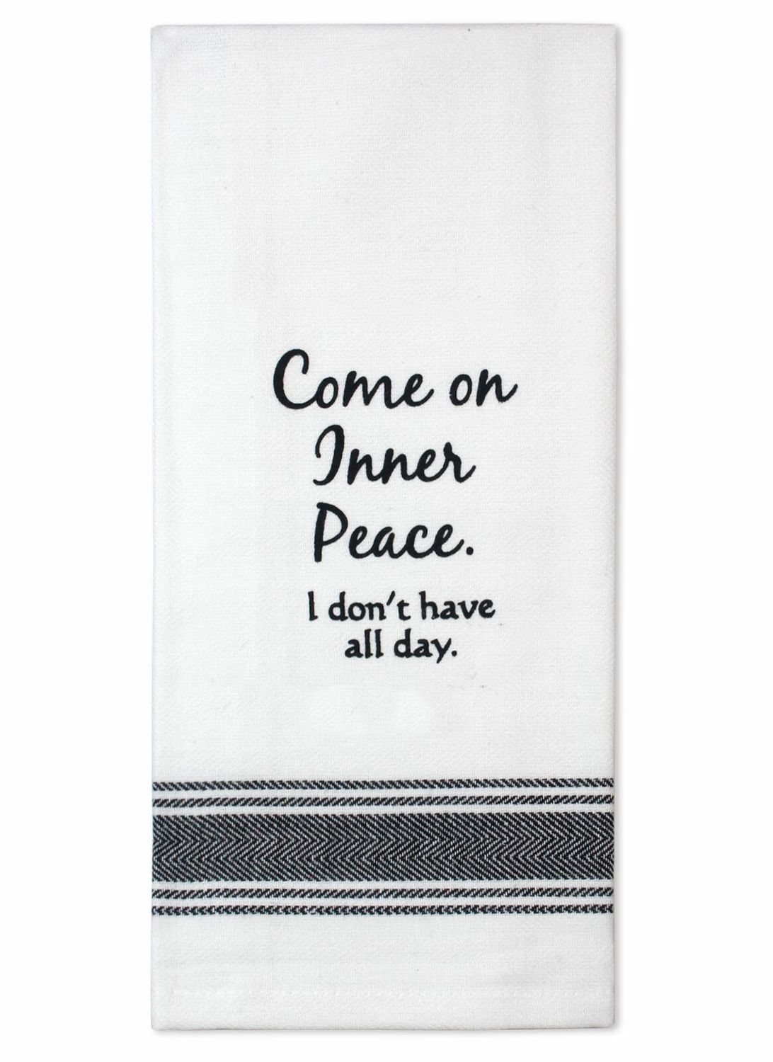TAMBORIL Funny Sentiments Tea Towel - Inner Peace