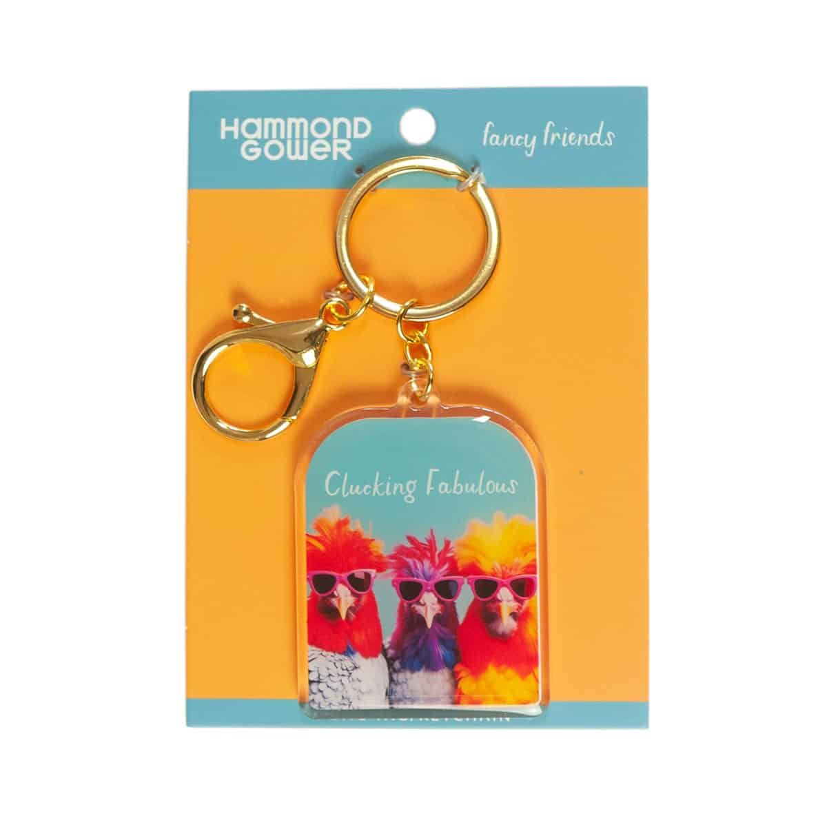 HAMMOND GOWER Keyring - Clucking Fabulous