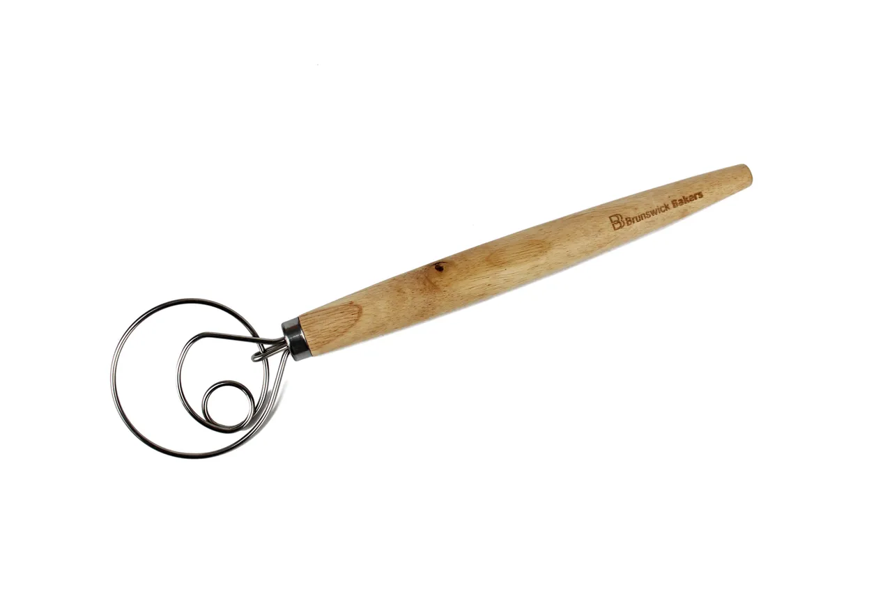 BRUNSWICK BAKERS Danish Whisk with A Wooden Handle - Size 34