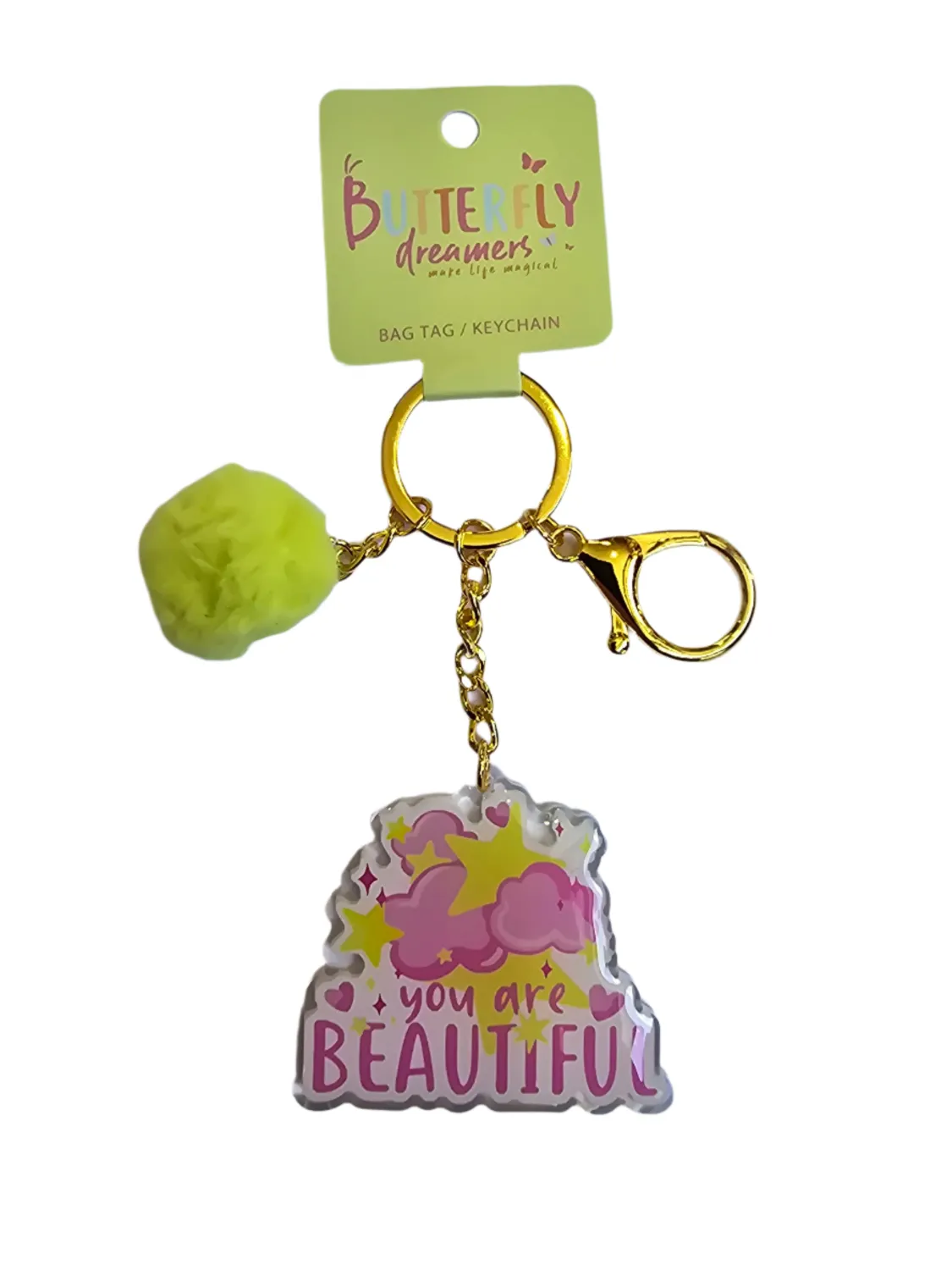 BUTTERFLY DREAMERS Keyring - You Are Beautiful