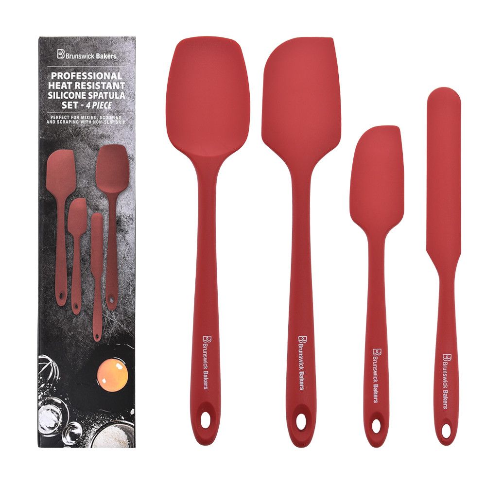 BRUNSWICK BAKERS 28cm Spatulas 28cm Set of 4 - Red