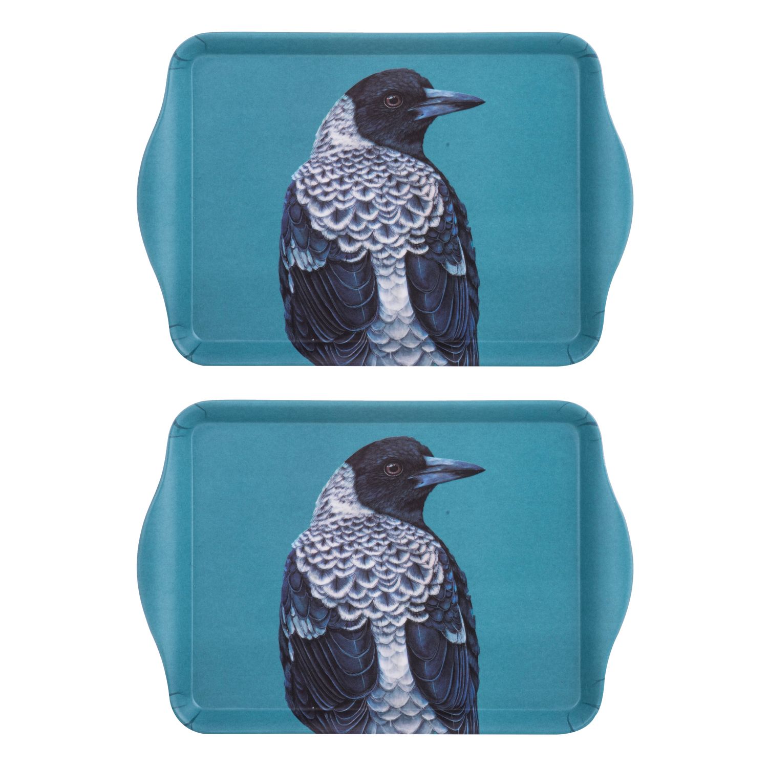 ASHDENE Modern Birds 2pk Scatter Tray - Magpie