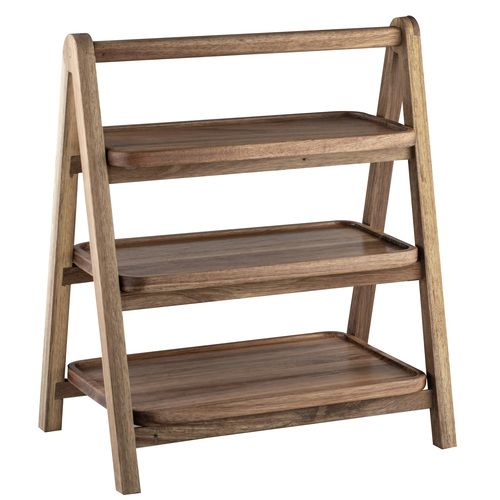 LADELLE Gather Acacia 3 Tier Serving Tower