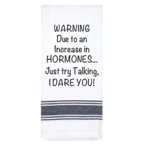 TAMBORIL Funny Sentiments Tea Towel - Increased Hormones