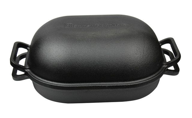BRUNSWICK BAKERS Pre-seasoned Cast Iron Bread Baking Pan