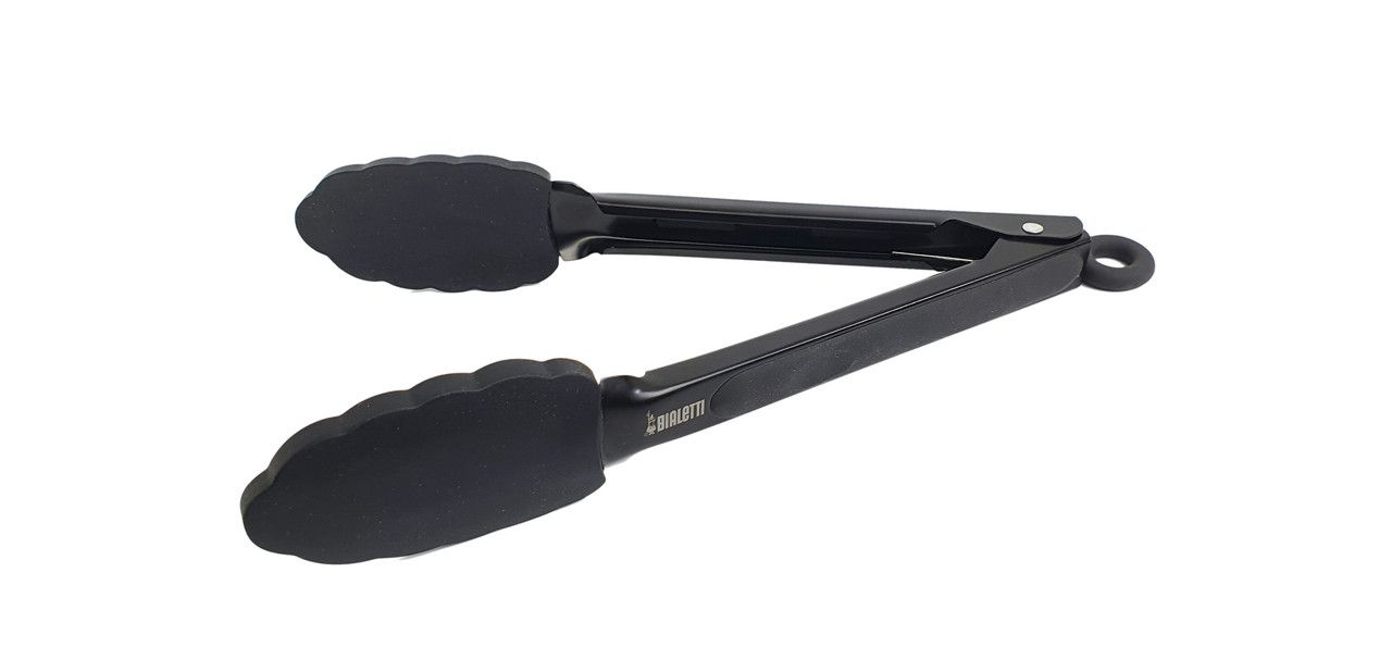 ST. CLARE Black Silicone &amp; Stainless Steel Tongs - 26cm