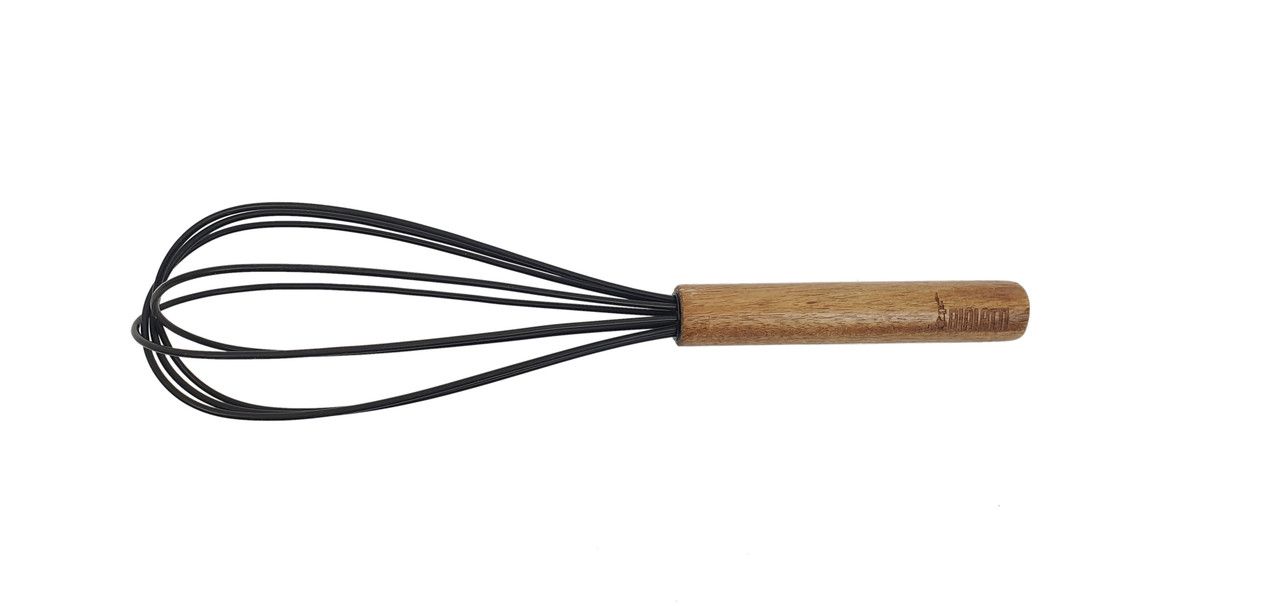 ST. CLARE Black Silicone Wire Whisk with Acacia Handle