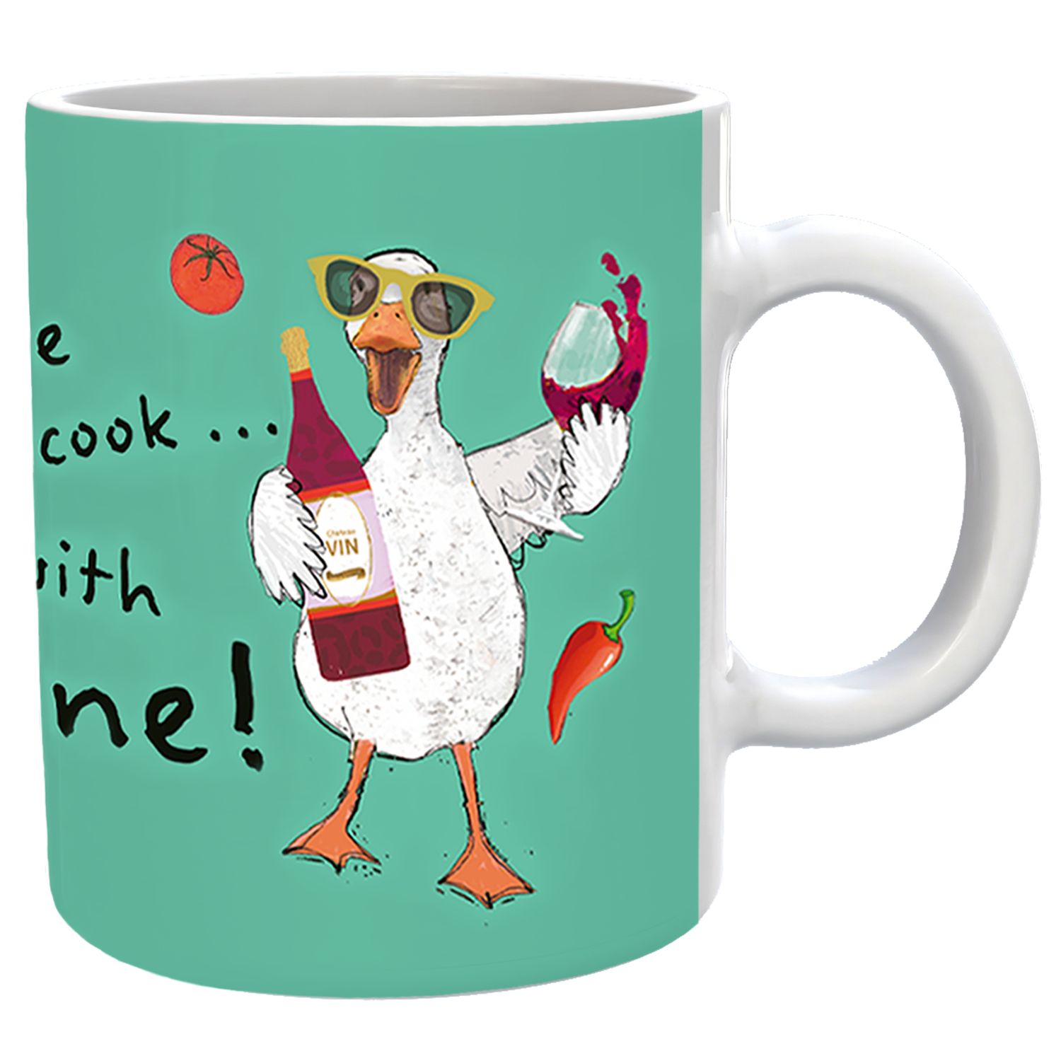 FANCY FARMHOUSE Mug- Cook With Wine