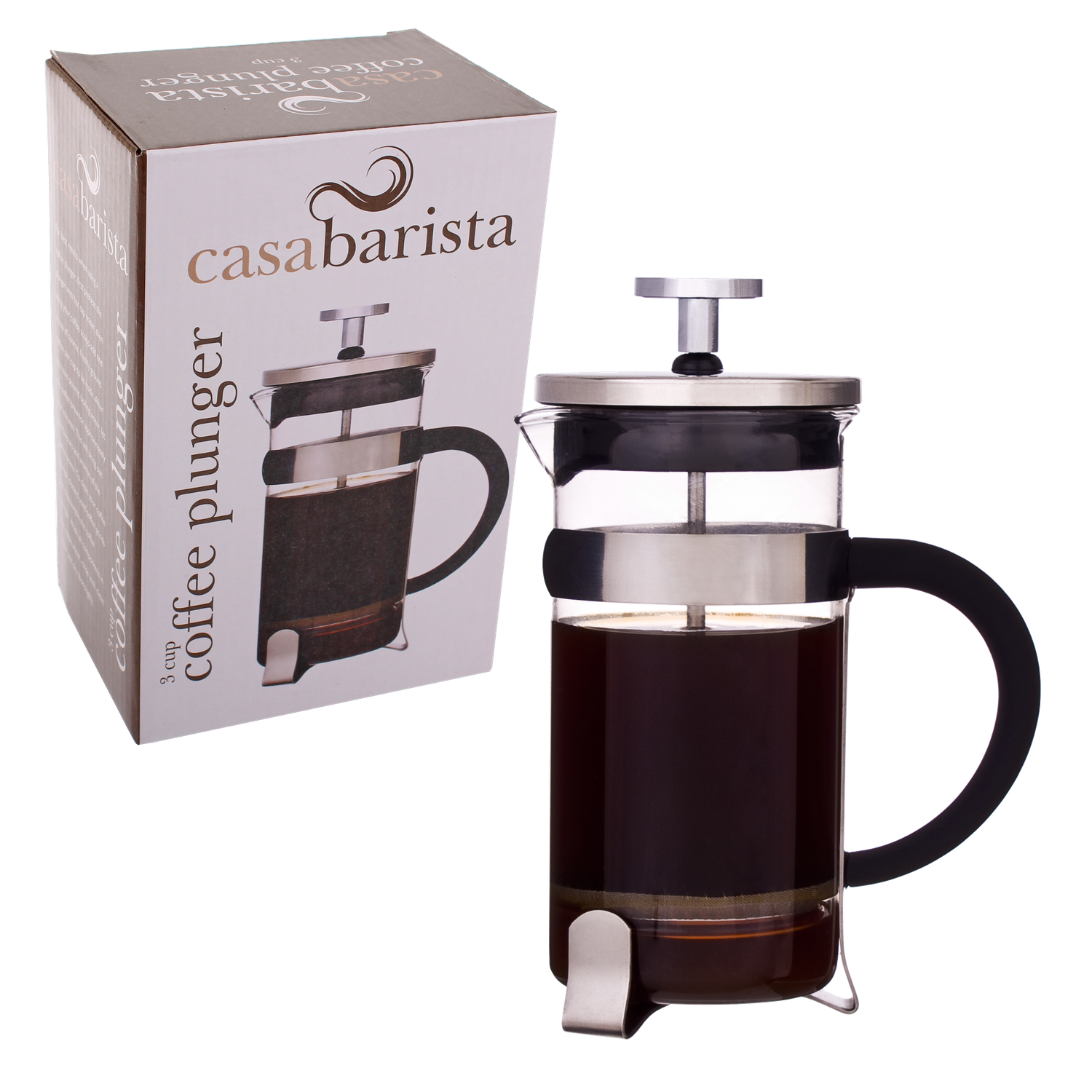 CASABARISTA Coffee Plunger 3 Cup/350ml (with Scoop)