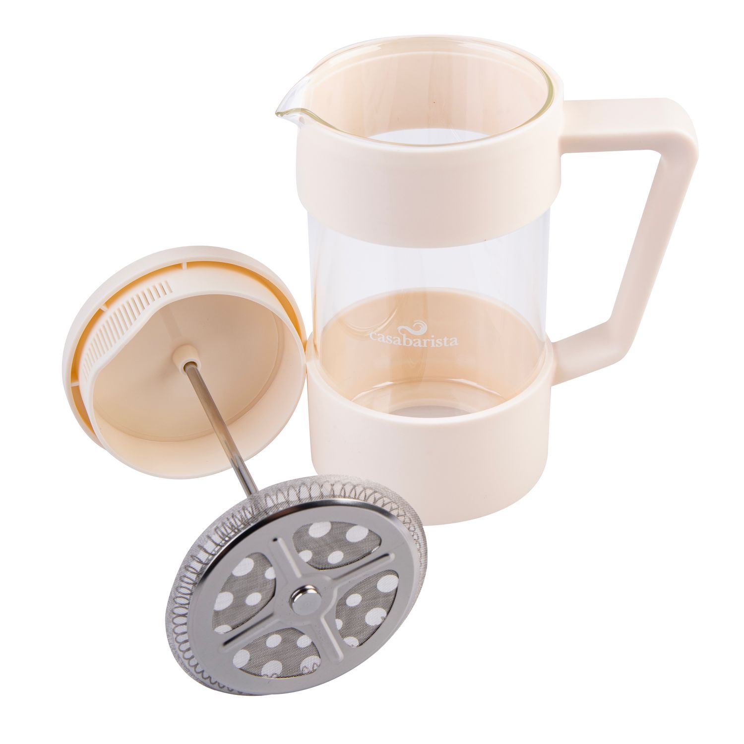 CASABARISTA Oslo Accent Coffee Plunger - Cream - 5 Cup/600ml