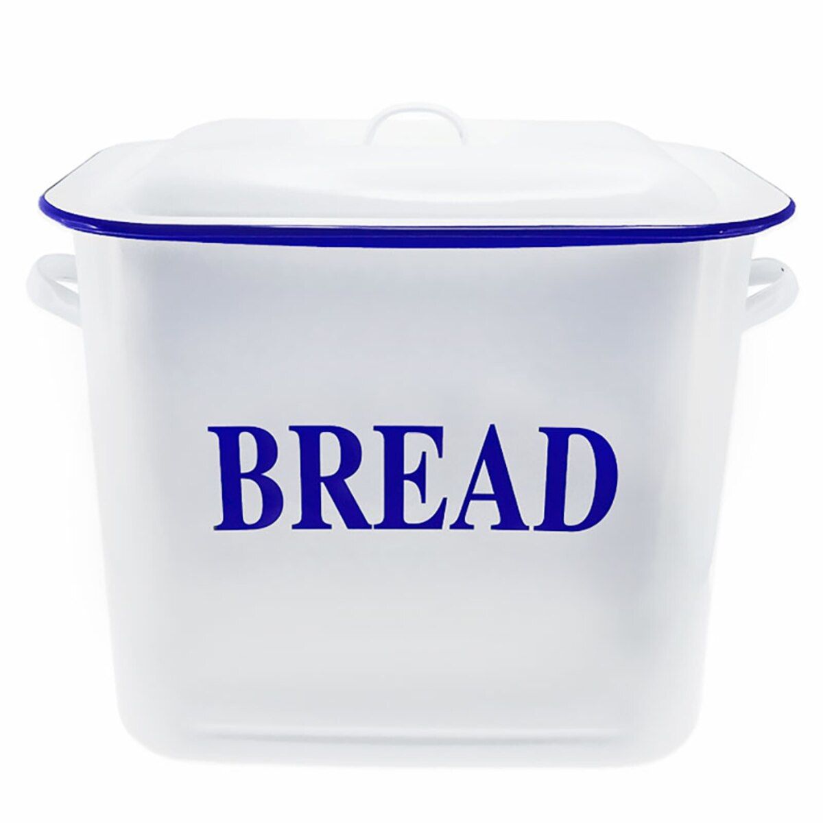 FALCON HOUSEWARES Bread Bin 29cm - White/Blue Rim