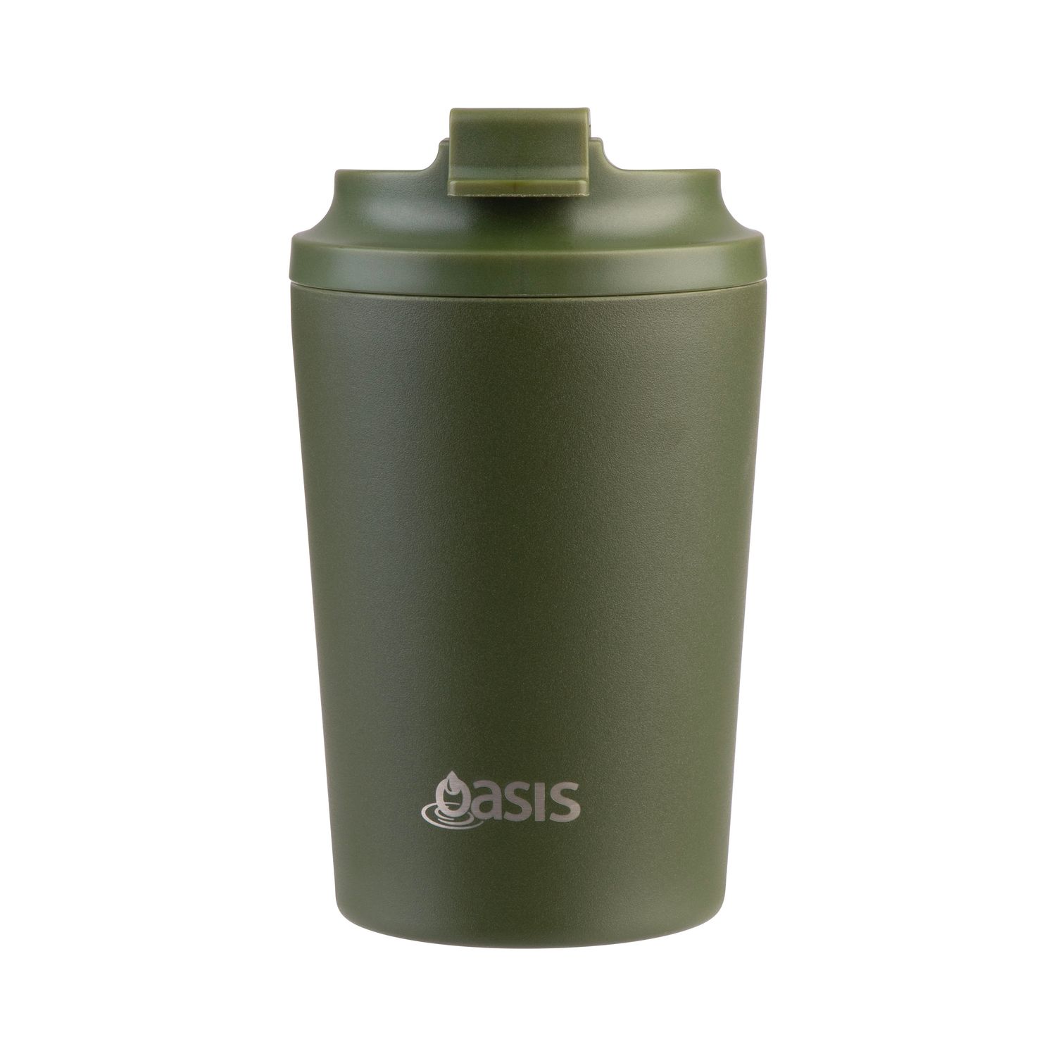 OASIS Ceramic Lined Stainless Steel D/Wall Ins. Coffee Cup - Forest Green