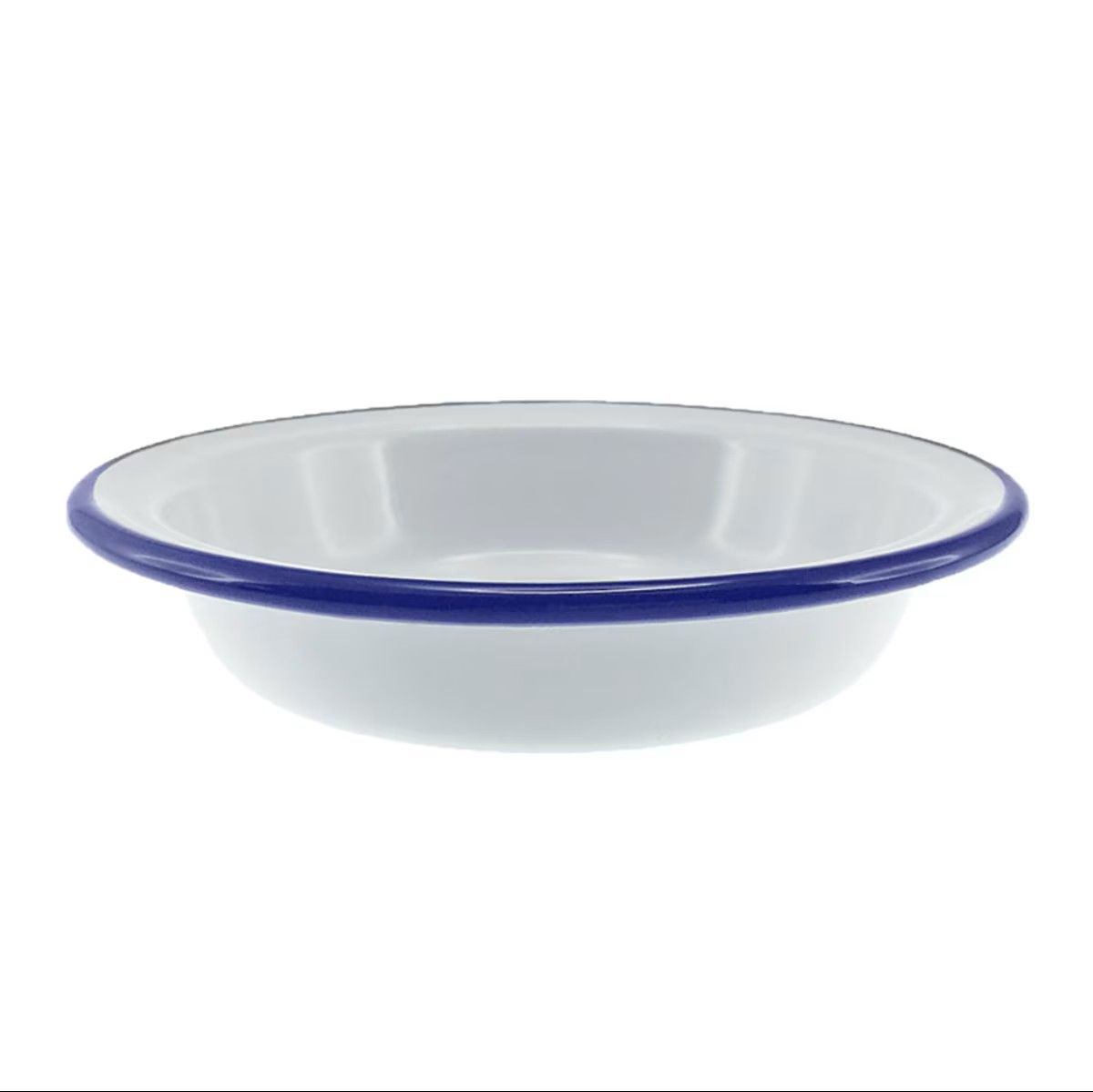 FALCON HOUSEWARES Pie Dish Round 14cm - White/Blue Rim