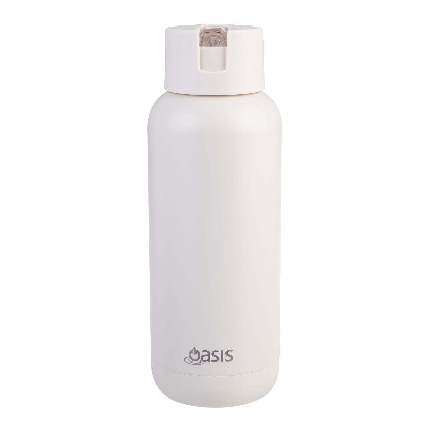 OASIS Ceramic Lined Stainless Steel Triple Wall Insulated Drink Bottle - 1Lt - Alabaster