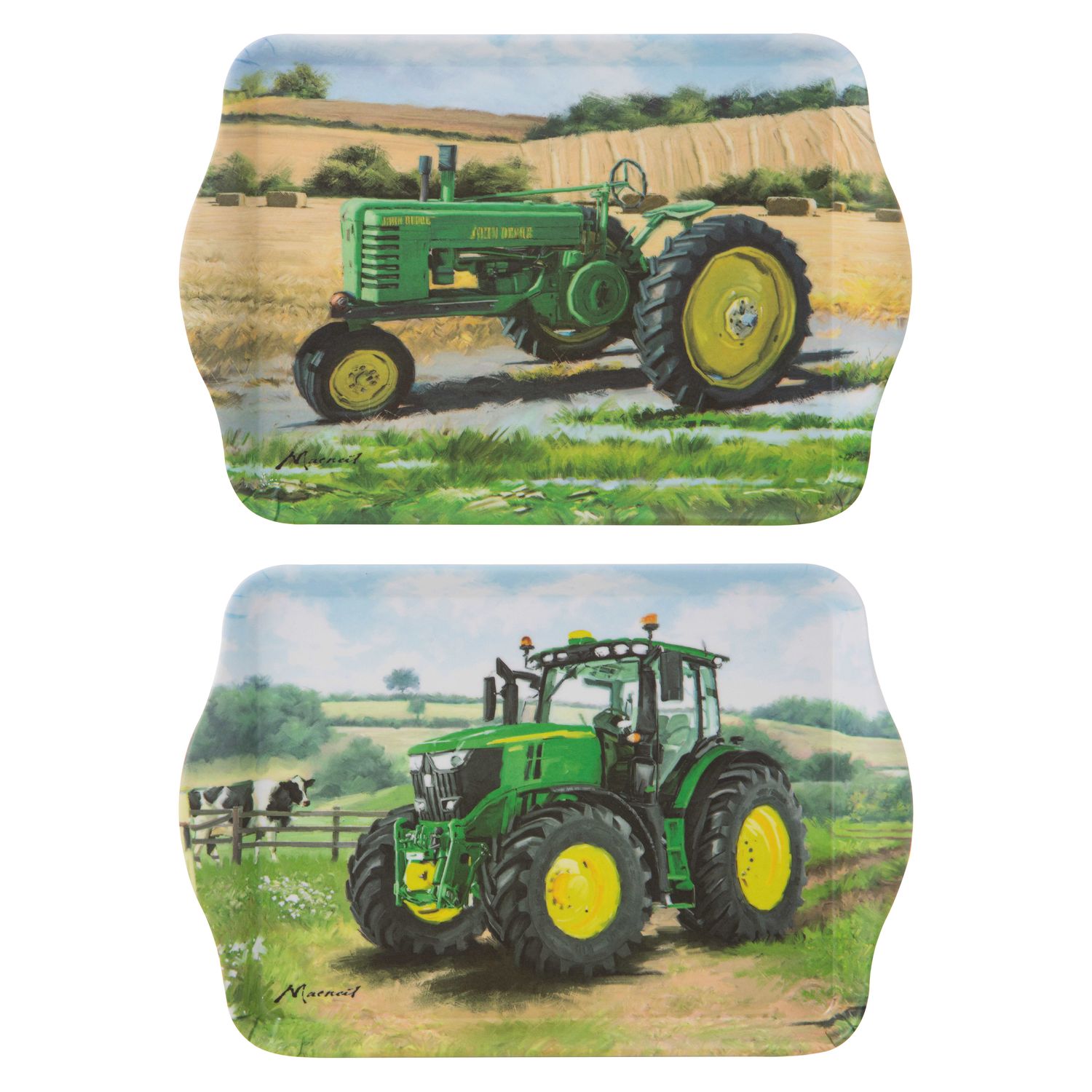ASHDENE Tractors Then/Now 2pk Scatter Tray - John Deere