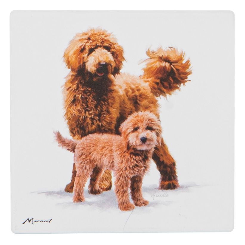 ASHDENE Puppy Love Ceramic Coaster - Groodle