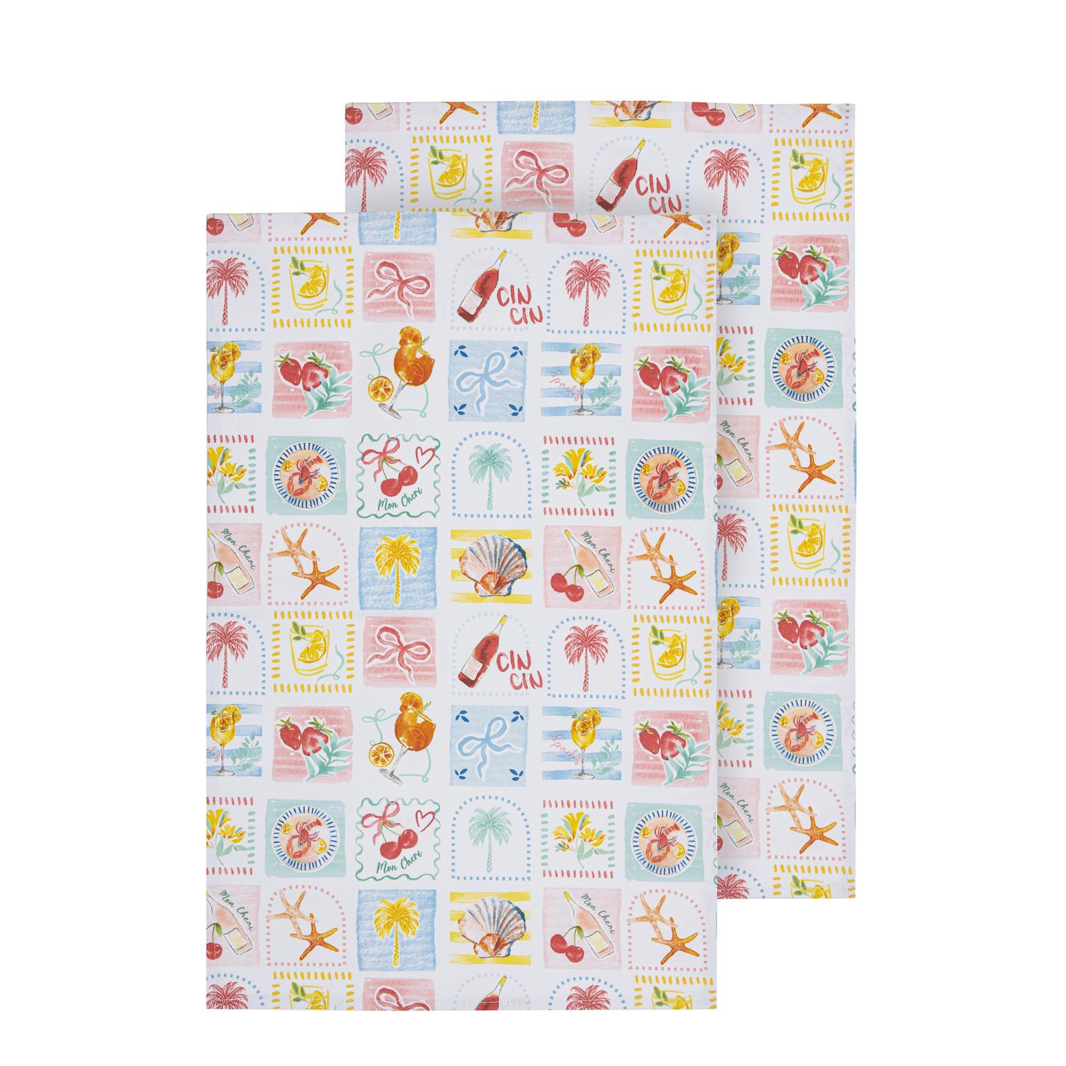LADELLE Capri 2pk Kitchen Towel