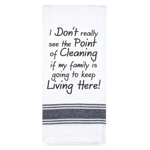 TAMBORIL Funny Sentiments Tea Towel - Family is still Living