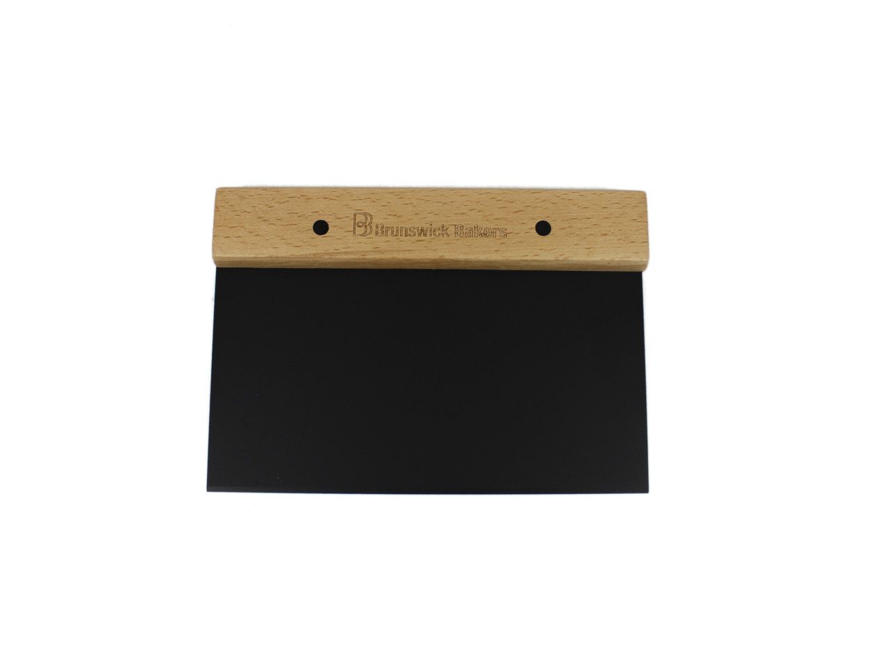 BRUNSWICK BAKERS Stainless Steel Dough Scraper with Wooden Handle