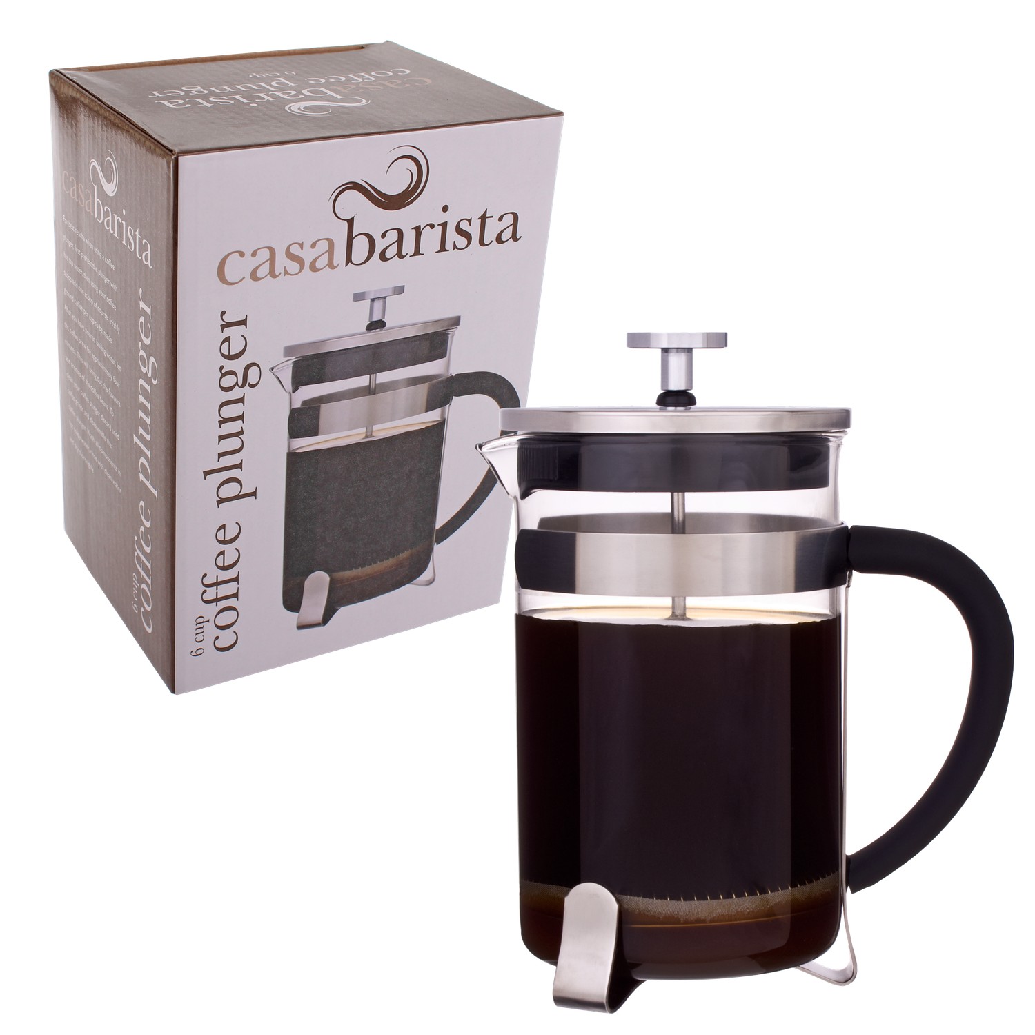 CASABARISTA Coffee Plunger 6 Cup/800ml (with Scoop)