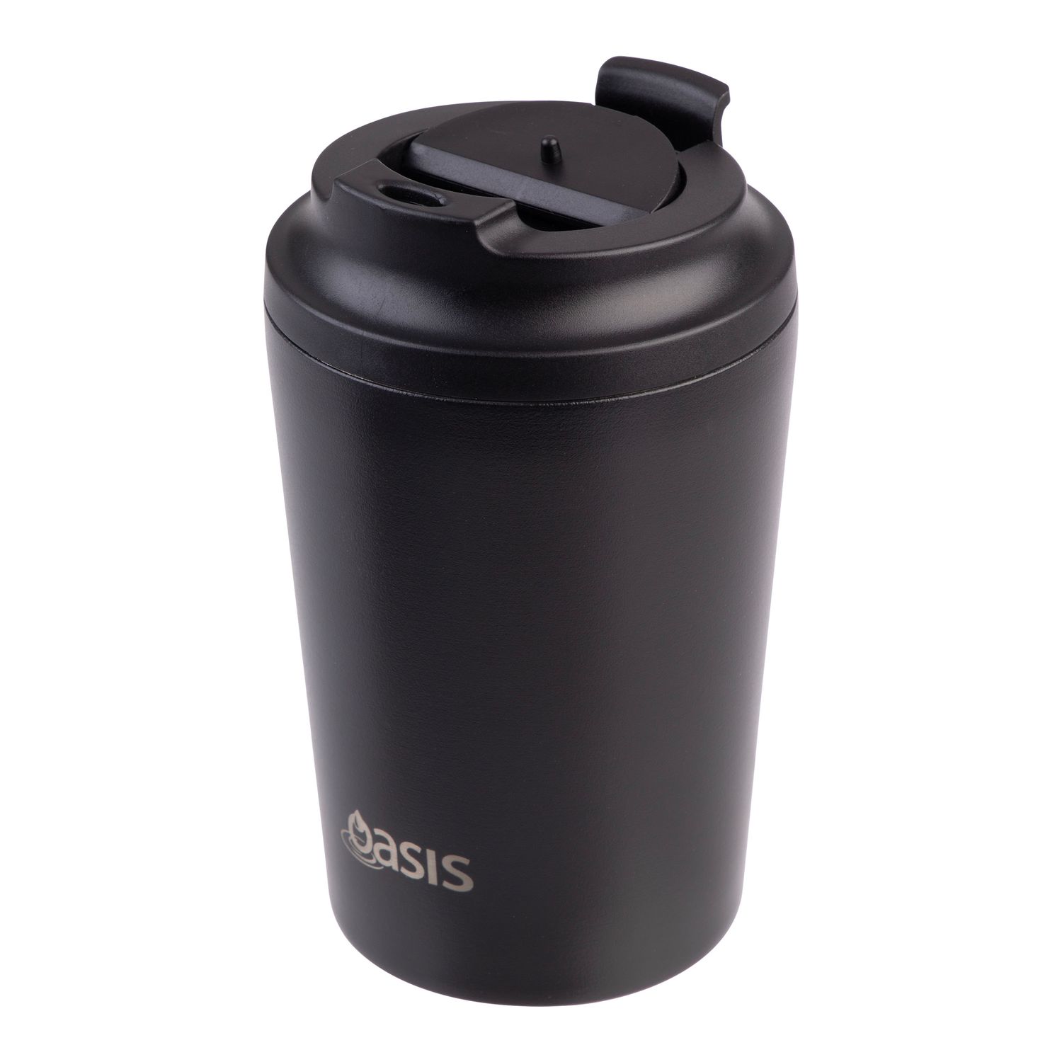 OASIS Ceramic Lined Stainless Steel D/Wall Ins. Coffee Cup - Black
