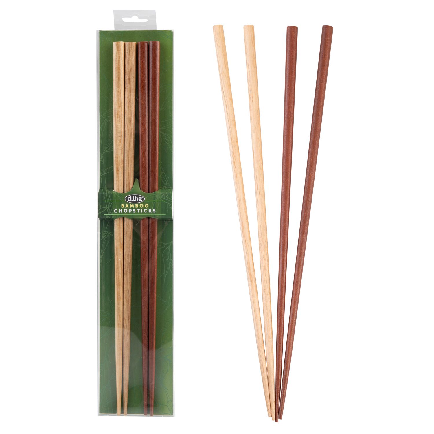 D.LINE Wood Cooking Chopsticks Set 2 - 30cm - Light &amp; Dark