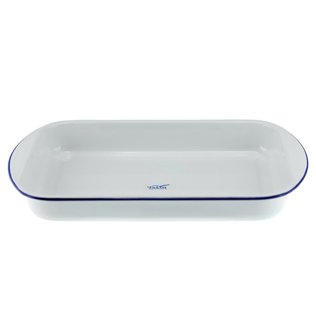 FALCON HOUSEWARES Lasagne Pan 46cm - White/Blue Rim