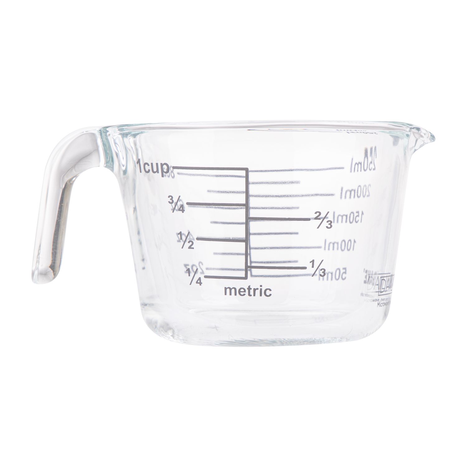 DAILY BAKE Borosilicate Glass Measure Jug - 1 Cup/250ml