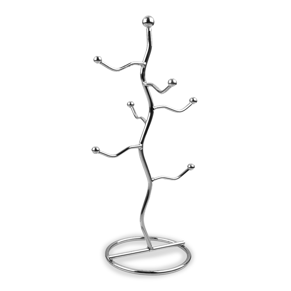 ENTREE Wiggly Mug Tree - 40cm - Chrome
