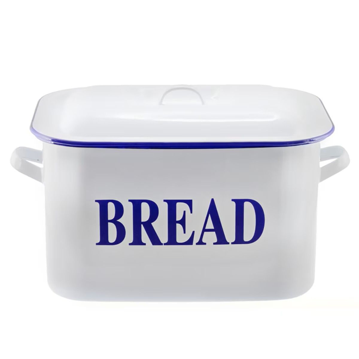 FALCON HOUSEWARES Bread Bin 20cm - White / Blue Rim