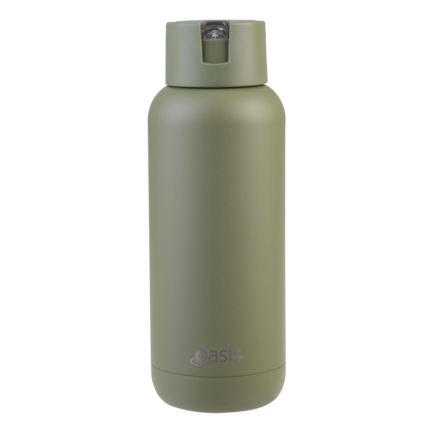 OASIS Ceramic Lined Stainless Steel Triple Wall Insulated Drink Bottle - 1Lt - Olive Green