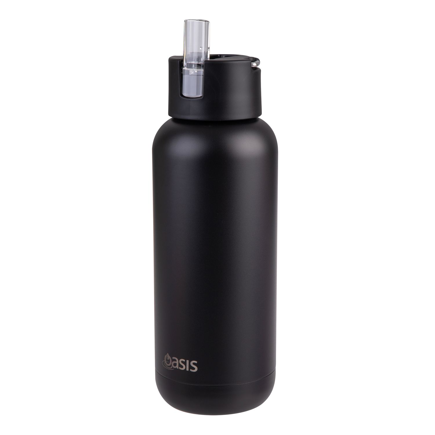 OASIS Ceramic Lined Stainless Steel Triple Wall Insulated Drink Bottle - 1Lt - Black