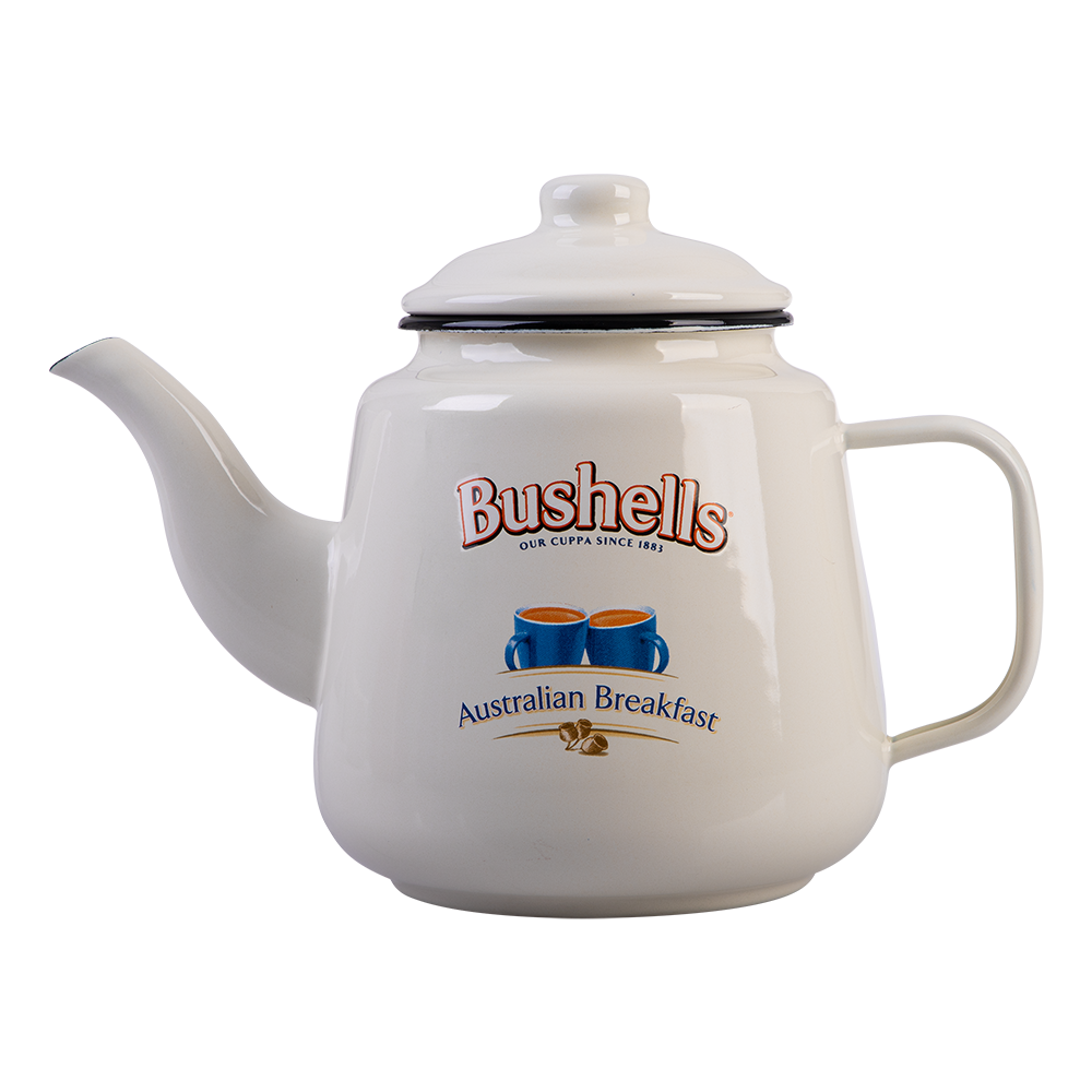 ROJO ENAMELWARE ROJO Bushells Enamel Teapot 1.4L - Cream