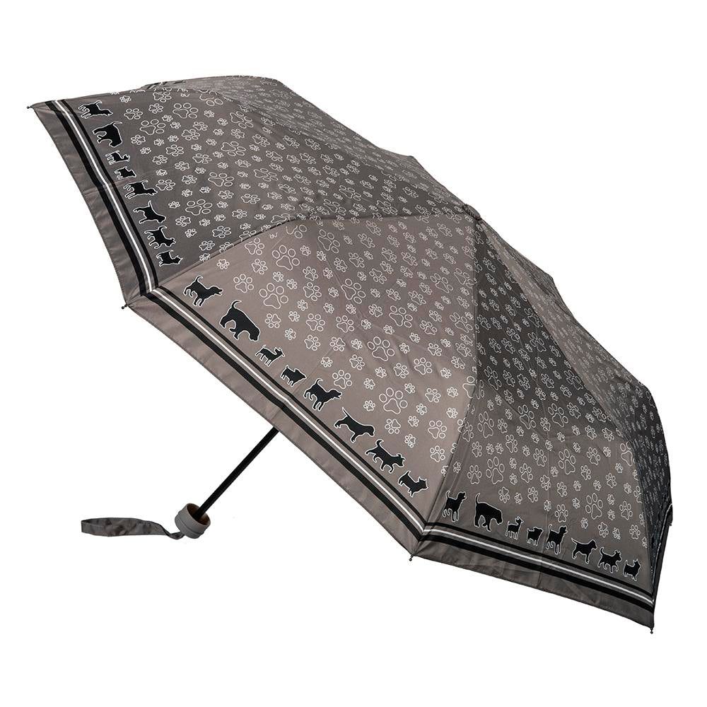 CLIFTON UMBRELLAS Hand Printed Pet Paws - Dog Black
