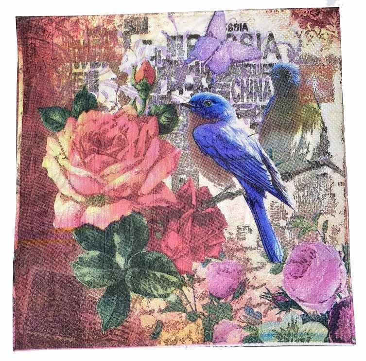 BANKSIA ROSE HOME Blubird Rose Napkins 20 Pack