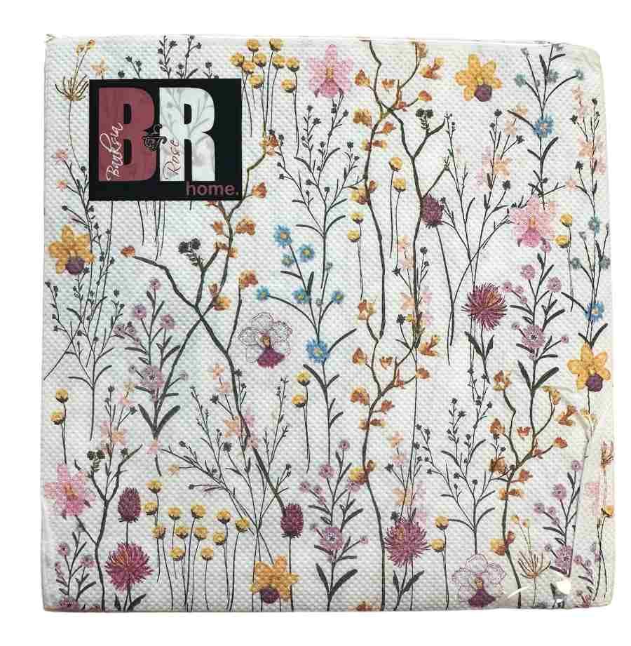 BANKSIA ROSE HOME Dainty Floral 20 Pack Napkins
