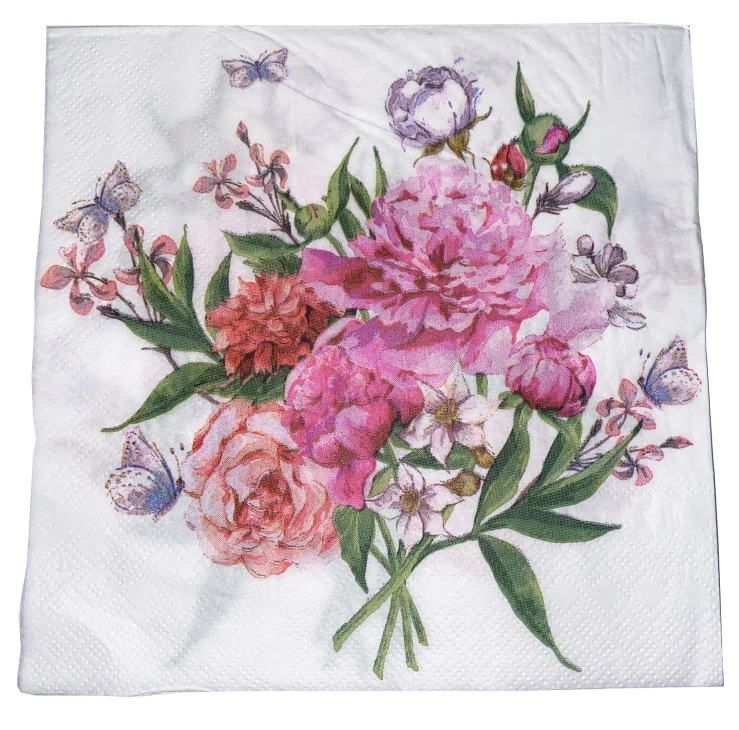 BANKSIA ROSE HOME Pink Floral Bouquet 20 Pack