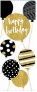 WORLD OF GREETINGS Everyday Birthday Male General - Gold &amp; Black Balloons